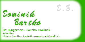 dominik bartko business card